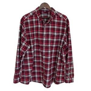 Eddie Bauer Red Plaid Flannel Button Down Shirt - 2XL